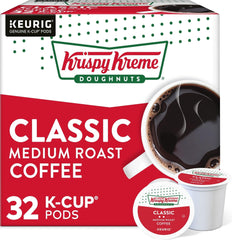 Krispy Kreme front packaging showing 32-count box and branding