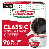 Krispy Kreme pack frontal mostrando 96 cápsulas y conveniencia diaria