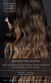 Kristin Ess vista frontal del envase Smokey Topaz con acabado brillante