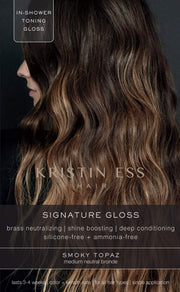 Kristin Ess vista frontal del envase Smokey Topaz con acabado brillante