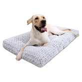 KSIIA front view of gray crate bed showing plush surface and full padding for comfort