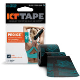 KT Tape Pro Ice frente del envase mostrando las 20 tiras y beneficio de soporte duradero