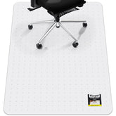 Kuyal front view mat on carpet showing full coverage and clear protection