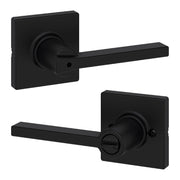 Kwikset Casey vista frontal negro mate, aspecto moderno y elegante