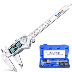 Kynup vista frontal del calibrador empaquetado con estuche, práctico almacenamiento