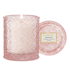 LA JOLIE MUSE vela Santal Rosé vista frontal, estética elegante y perfuma ambientes