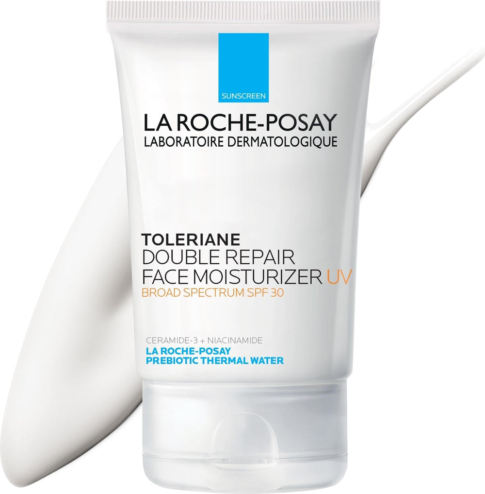 La Roche-Posay envase frontal mostrando SPF 30 y beneficios hidratación