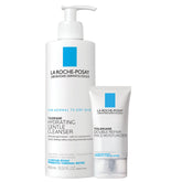 La Roche-Posay front packaging showing both cleanser and moisturizer set for travel