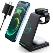 LABJOB front view of charging station showing three-device convenience and tidy desk