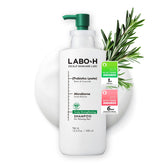 LABO-H botella frontal 400 ml limpia y moderna, presenta beneficio de fortaleza