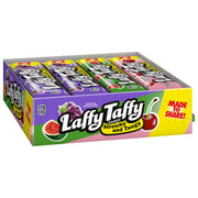 Laffy Taffy caja frontal mostrando 24 barritas lista para compartir