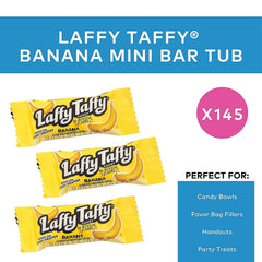 Laffy Taffy detalle de textura masticable, sabor a plátano duradero