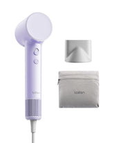 Laifen palm-sized dryer front view showing compact design and travel convenience
