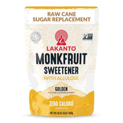 Lakanto golden front packaging shows 3 lb bag and product branding for pantry convenience