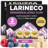 Larine co front packaging showing 36-count biodegradable gum and branding