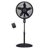 lasko vista frontal del ventilador mostrando diseño y potencia