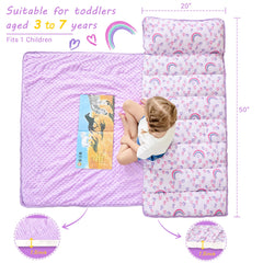lasoftan almohada extraíble colocada junto a la colchoneta para fácil lavado