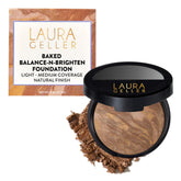LAURA GELLER front pan view showing baked marbleized pigments for easy blending