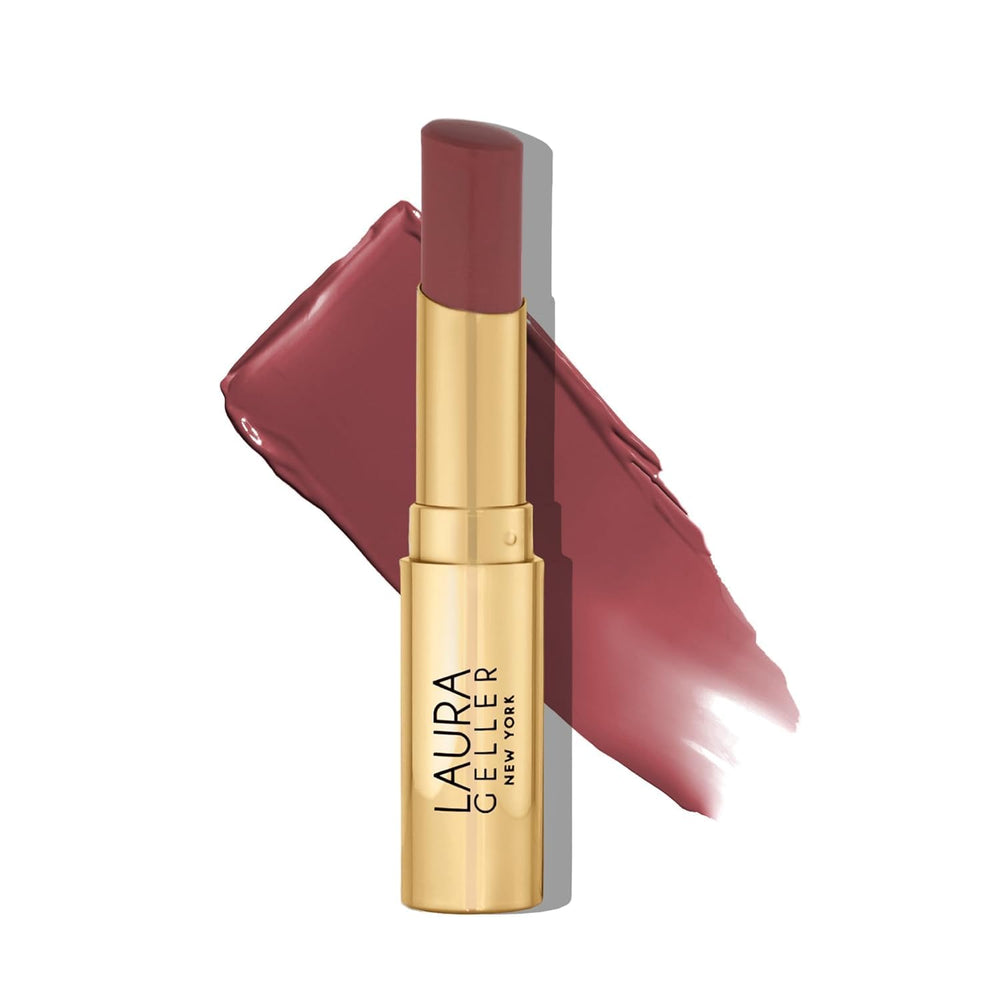 LAURA GELLER front packaging showing Plum Happy balm and brand benefit
