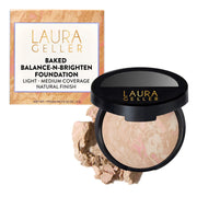 LAURA GELLER front packaging showing porcelain compact and label benefit