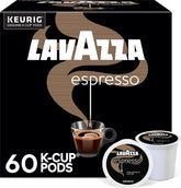 Lavazza caja frontal mostrando 60 cápsulas, marca visible y fácil almacenamiento