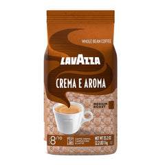 Lavazza bolsa frontal 2.2 lb mostrando la marca y el empaque, ideal para conservar aroma