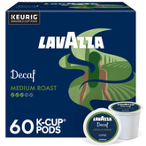 lavazza decaf front box showing brand and 60-count convenience benefit
