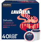 Lavazza Dolcevita front box showing package and 40-count benefit
