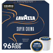 Lavazza Super Crema front box showing brand and count, convenient supply