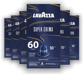 Lavazza Super Crema front packaging showing 60 capsules and product name benefit freshness