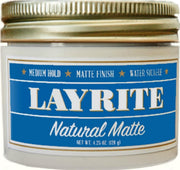 Layrite crema matte envase frontal mostrando etiqueta y beneficio de fijación media