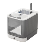 LCZLBRRD arenero frontal gris blanco que evita salpicaduras