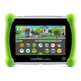 LeapFrog LeapPad Academy front view showing green bumper and screen, durable and ready to learn