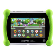 LeapFrog LeapPad Academy front view showing green bumper and screen, durable and ready to learn