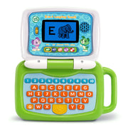 LeapFrog front view of LeapTop Touch showing convertible screen and handle for portability