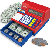 Learning Resources register front view showing complete playset and benefits