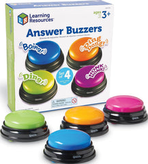 Learning Resources zumbadores panel frontal mostrando los cuatro colores para identificación rápida