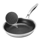 Legacy Culinaryware front view of 8-inch skillet showing sleek stainless steel and ceramic benefits
