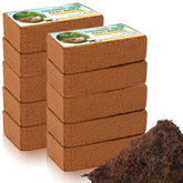 Legigo front packaging showing ten compact coco coir bricks for easy storage and use