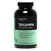 LEGION Triumph front packaging showing bottle and branding for clean multivitamin