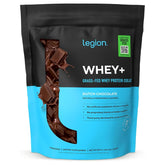 LEGION front packaging showing chocolate whey isolate and benefits