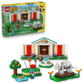 LEGO front view of Blathers’s museum showing playset layout and displayability