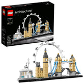 LEGO Architecture vista frontal del skyline para exhibir en hogar