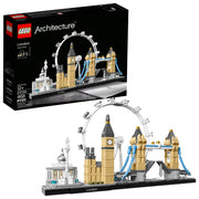 LEGO Architecture vista frontal del skyline para exhibir en hogar