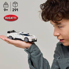 LEGO Bugatti Centodieci detalle de parrilla y tomas, fidelidad estética clara