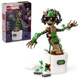 LEGO Groot frontal en maceta mostrando diseño y fácil montaje