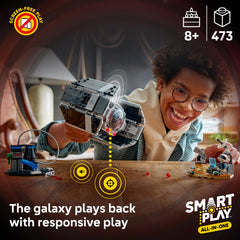 LEGO SMART Brick installed in model, demonstrates easy setup and motion-reactive play