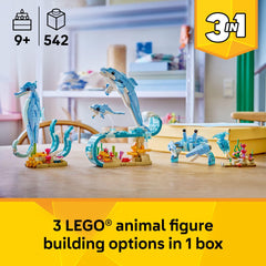 LEGO primer plano de ola y coral que resalta textura y color realista