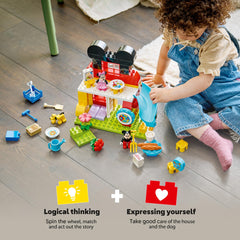 LEGO DUPLO figuras Minnie, Mickey y Pluto en escena para juego simbólico y social