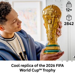 LEGO trophy globe opened revealing hidden mini-scene and minifigure for display versatility